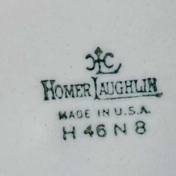 Vintage Homer Laughlin SPRINGTIME, Virginia Rose Shape, Set of 5 Dessert 6 1/2" - Picture 8 of 8